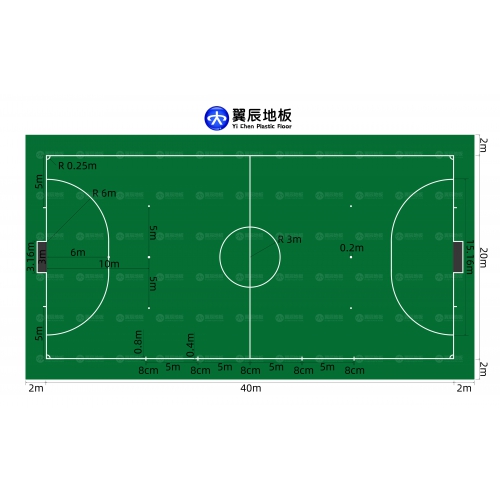室內五人制足球場地標準尺寸布局